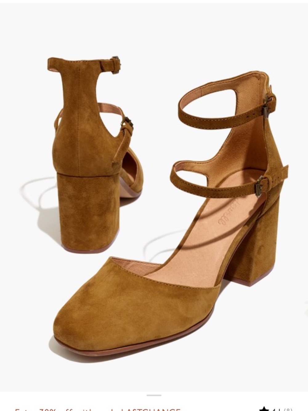 MADEWELL The Annalise Ankle-Strap Pump in Suede